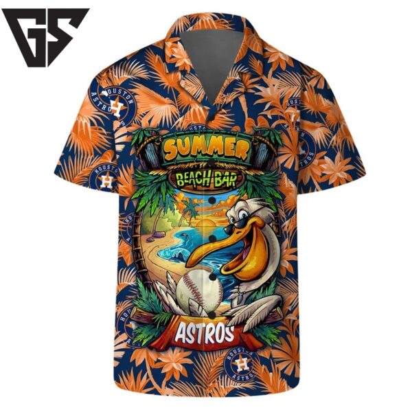 Houston Astros Floral Crest Hawaiian Shirt