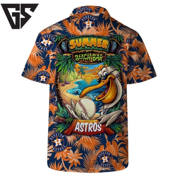 Houston Astros Floral Crest Hawaiian Shirt