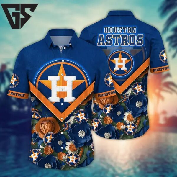 Houston Astros Floral Elegance Hawaiian Shirt