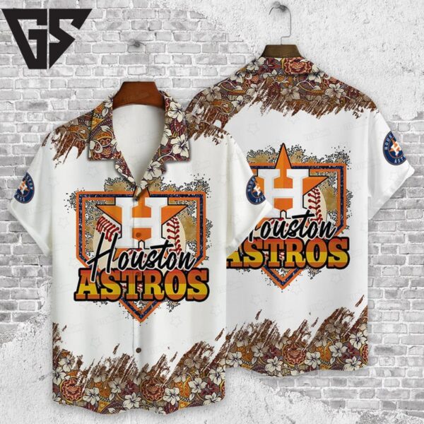 Houston Astros Floral Field Hawaiian Shirt