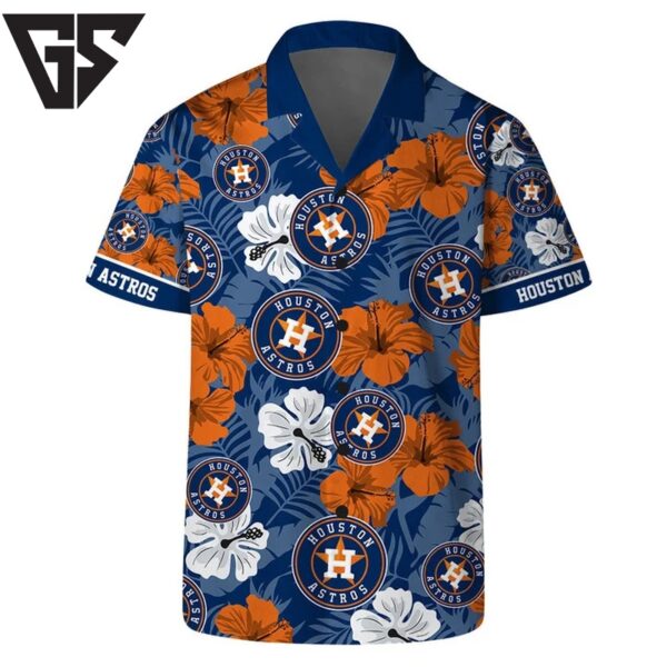 Houston Astros Floral Hibiscus Hawaiian Shirt
