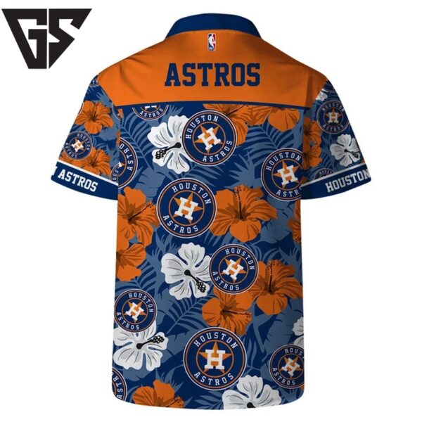 Houston Astros Floral Hibiscus Hawaiian Shirt
