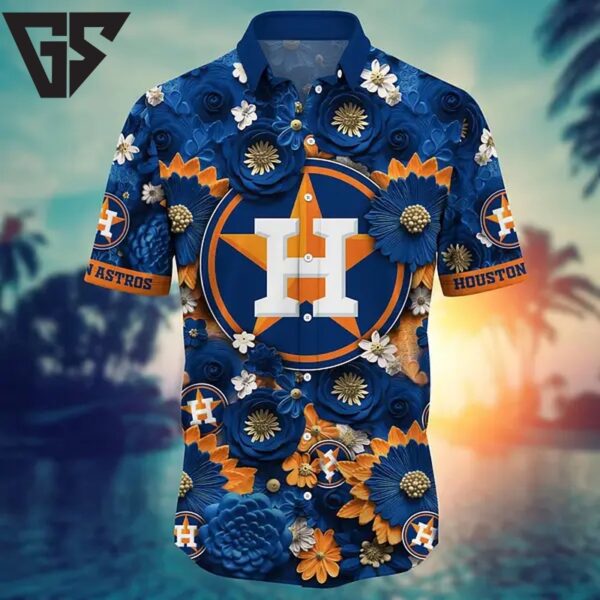 Houston Astros Floral Majesty Hawaiian Shirt