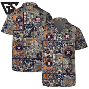 Houston Astros Heritage Patch Hawaiian Shirt Houston Astros Heritage Patch Hawaiian Shirt