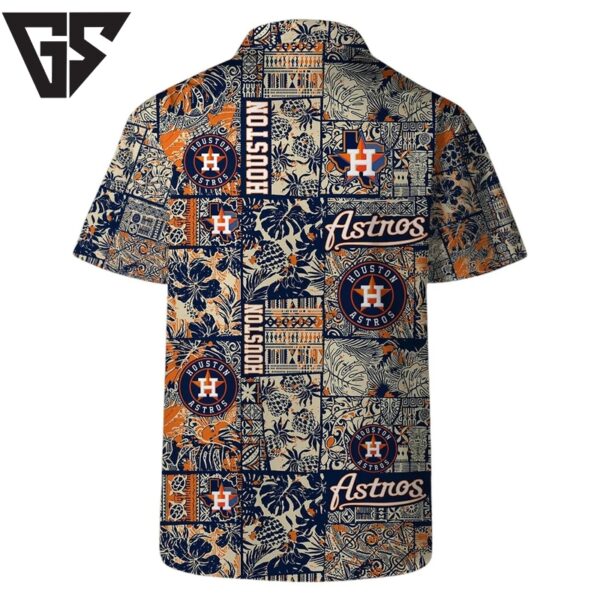 Houston Astros Heritage Patch Hawaiian Shirt