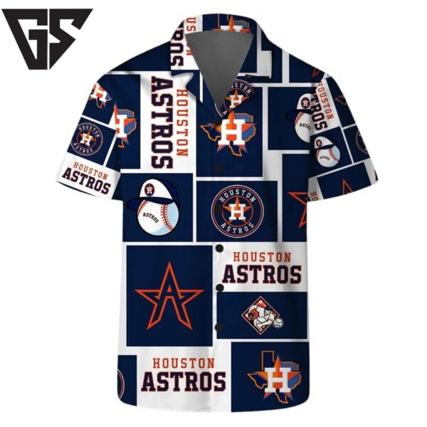 Houston Astros Iconic Grid Hawaiian Shirt