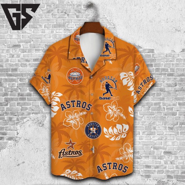 Houston Astros Island Orange Hawaiian Shirt