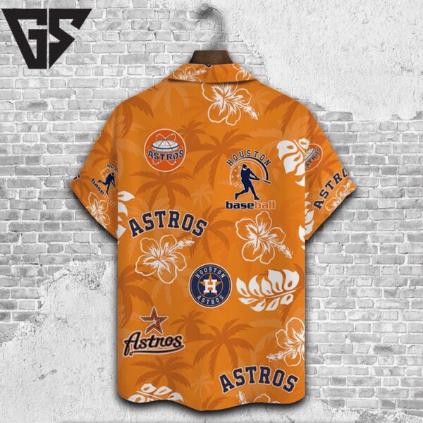 Houston Astros Island Orange Hawaiian Shirt