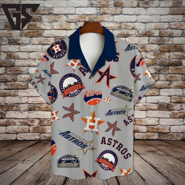Houston Astros Logo Mania Hawaiian Shirt