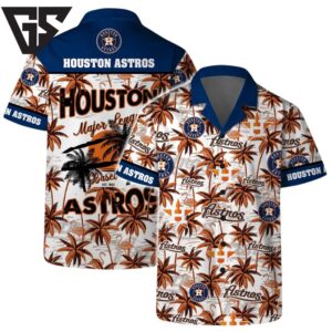 Houston Astros Major League Palm Hawaiian Shirt