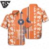 Houston Astros Orange Hibiscus Stripe Hawaiian Shirt