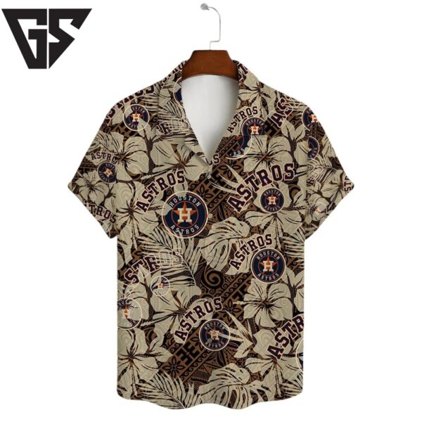 Houston Astros Palm Leaf Elegance Hawaiian Shirt