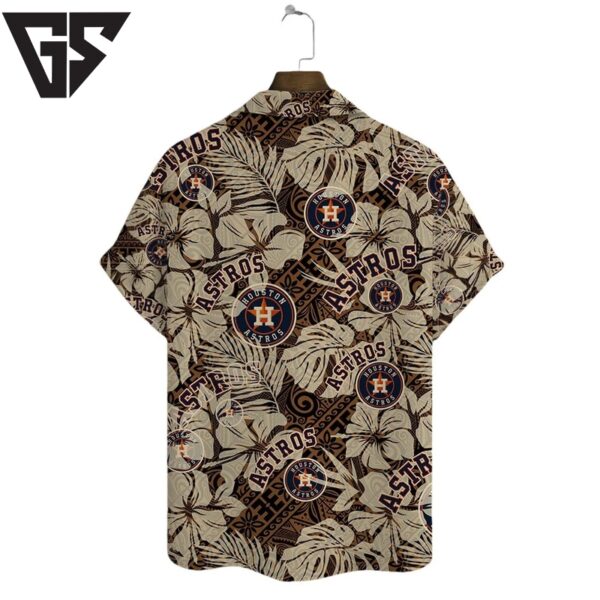 Houston Astros Palm Leaf Elegance Hawaiian Shirt