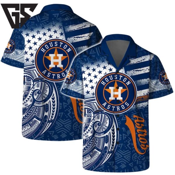 Houston Astros Palm Sunset Hawaiian Shirt