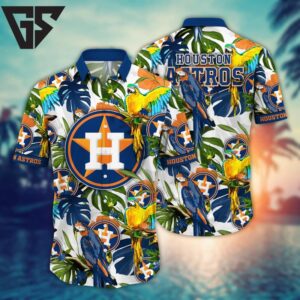 Houston Astros Parrot Paradise Hawaiian Shirt