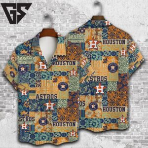 Houston Astros Patchwork Island Hawaiian Shirt