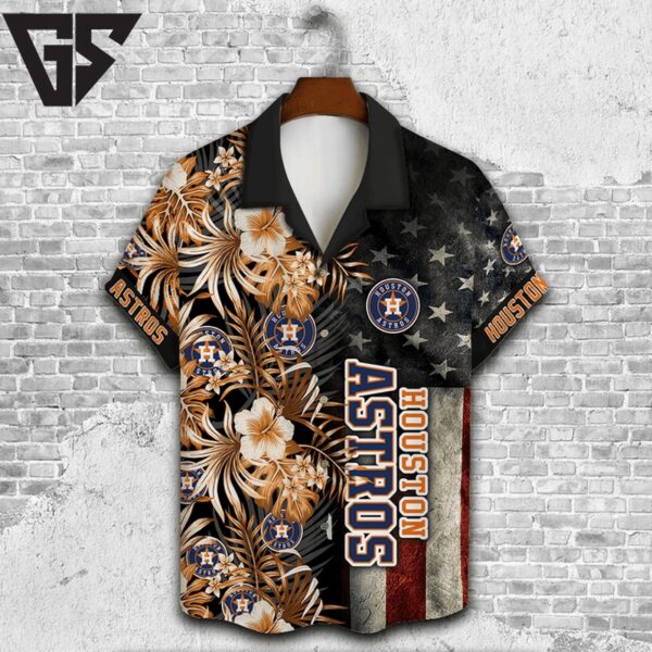 Houston Astros Patriotic Tropics Hawaiian Shirt