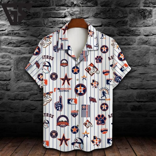 Houston Astros Pinstripe Icons Hawaiian Shirt