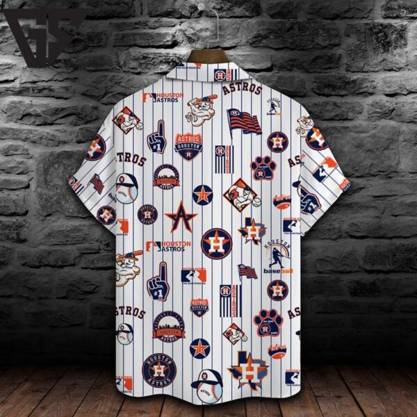 Houston Astros Pinstripe Icons Hawaiian Shirt