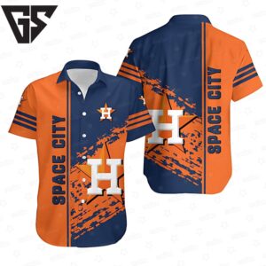 Houston Astros Space City Splash Hawaiian Shirt