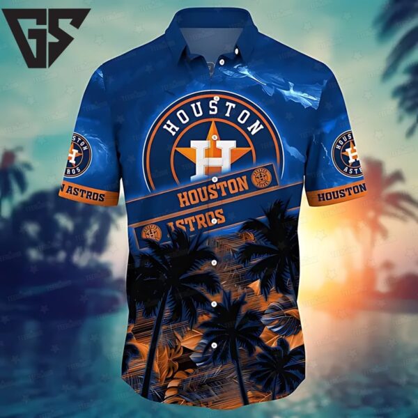 Houston Astros Sunset Palms Hawaiian Shirt
