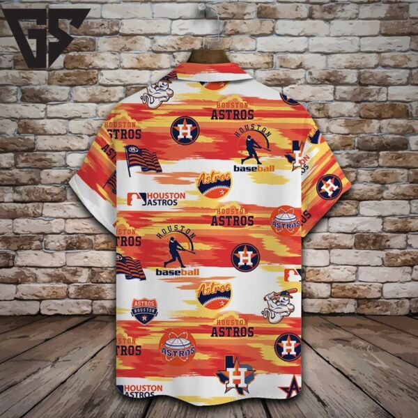 Houston Astros Sunset Stripes Hawaiian Shirt