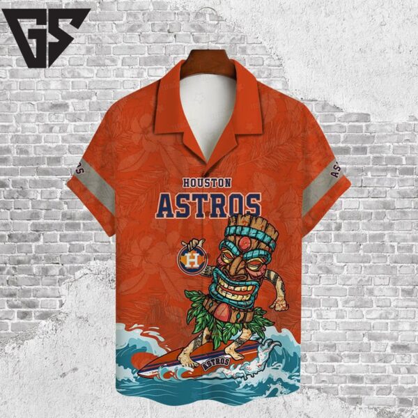 Houston Astros Surfing Tiki Hawaiian Shirt