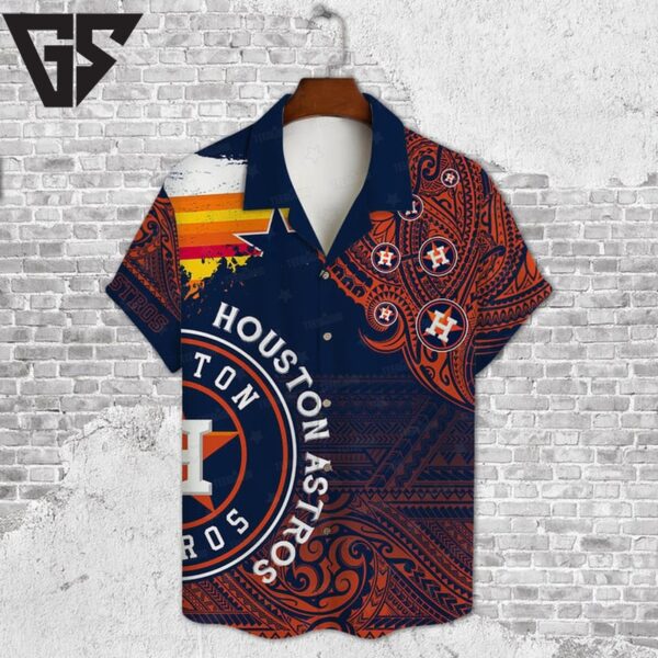 Houston Astros Tribal Blaze Hawaiian Shirt