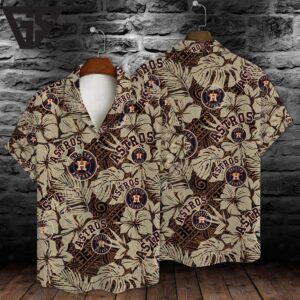 Houston Astros Tribal Leaf Hawaiian Shirt
