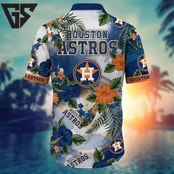 Houston Astros Tropical Floral Burst Hawaiian Shirt