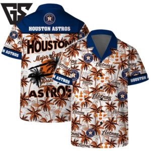 Houston Astros Tropical Palm Sunset Hawaiian Shirt