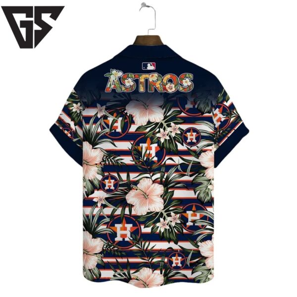 Houston Astros Tropical Stripes Hawaiian Shirt