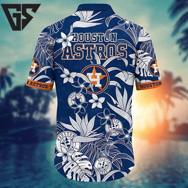 Houston Astros White Floral Breeze Hawaiian Shirt
