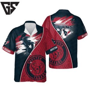 Houston Texans Bold Wave Hawaiian Shirt