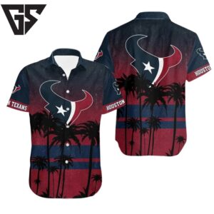 Houston Texans Palm Night Hawaiian Shirt