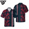 Houston Texans Red Hibiscus Hawaiian Shirt