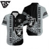 Las Vegas Raiders Grayscale Streak Hawaiian Shirt