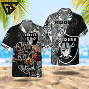 Las Vegas Raiders Jungle Charge Hawaiian Shirt Las Vegas Raiders Jungle Charge Hawaiian Shirt