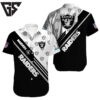 Las Vegas Raiders Monochrome Stripes Hawaiian Shirt
