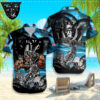 Las Vegas Raiders Tiki Surf Storm Hawaiian Shirt