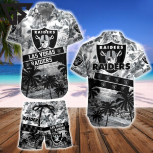 Las Vegas Raiders Tropical Breeze Hawaiian Shirt Las Vegas Raiders Tropical Breeze Hawaiian Shirt