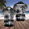 Las Vegas Raiders Tropical Sunset Silhouette Hawaiian Shirt