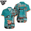 Miami Dolphins Aqua Punisher Skull Hawaiian Shirt