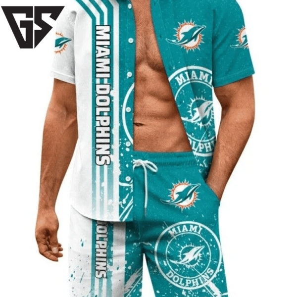 Miami Dolphins Bold Splash Hawaiian Shirt
