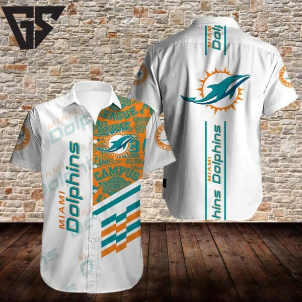 Miami Dolphins Campus Champion Hawaiian Shirt