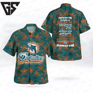 Miami Dolphins Champion Spirit Palm Hawaiian Shirt Miami Dolphins Champion Spirit Palm Hawaiian Shirt