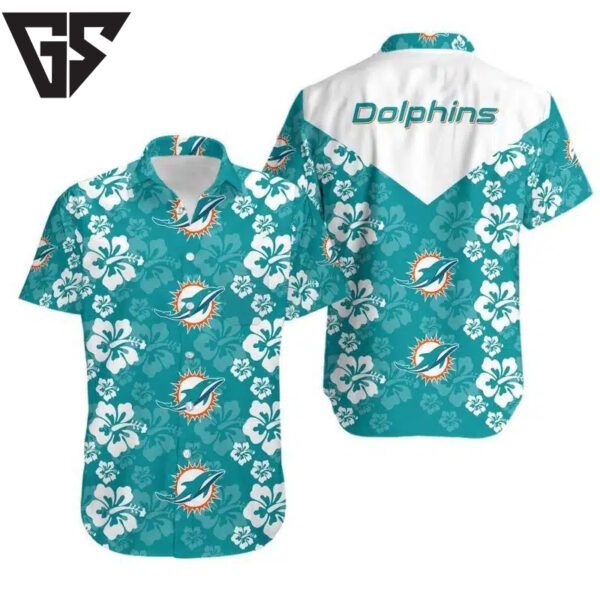 Miami Dolphins Classic Hibiscus Hawaiian Shirt