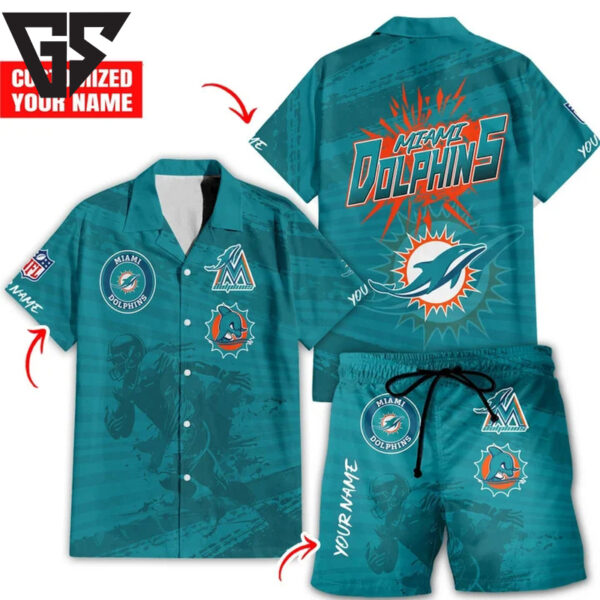 Miami Dolphins Custom Fan Set Hawaiian Shirt