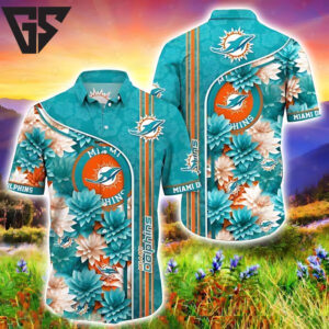 Miami Dolphins Floral Dream Hawaiian Shirt Miami Dolphins Floral Dream Hawaiian Shirt