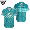 Miami Dolphins Flower and Logo Hawaiian Shirt
